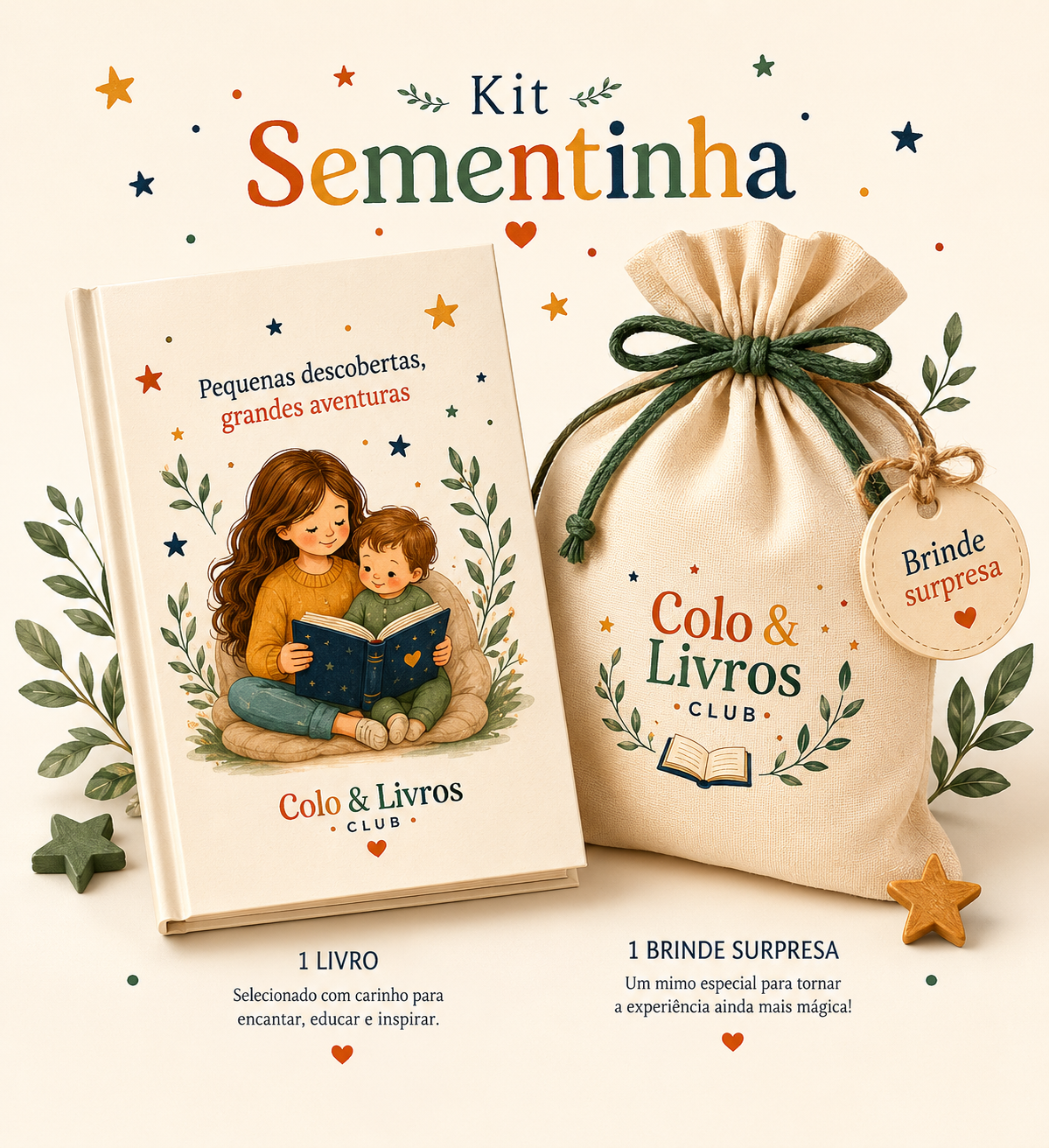 Kit de livros para pequenos leitores